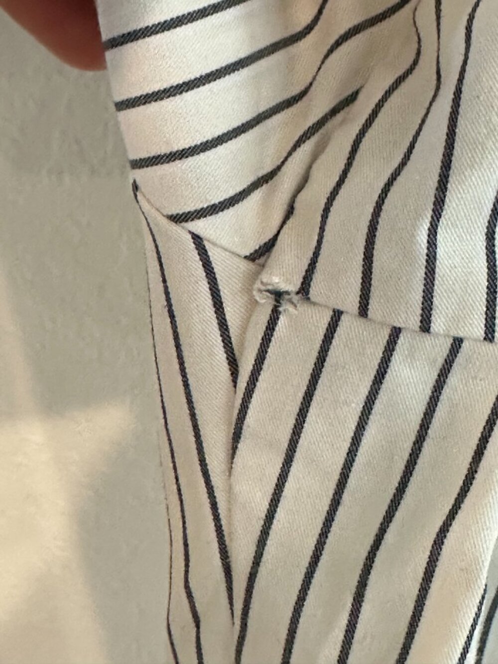 American Eagle White Blue Stripe Drawstring Pants Medium Casual Lounge Beach Pan - Picture 10 of 14